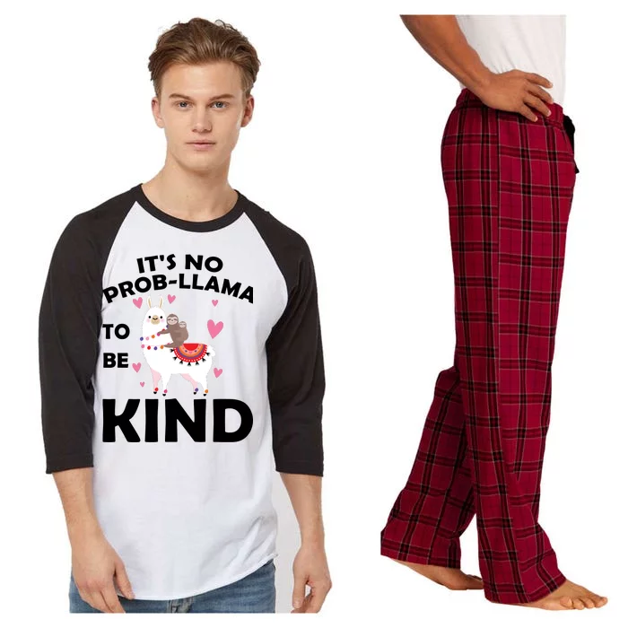 Its No Prob-Lama To Be Kind Raglan Sleeve Pajama Set