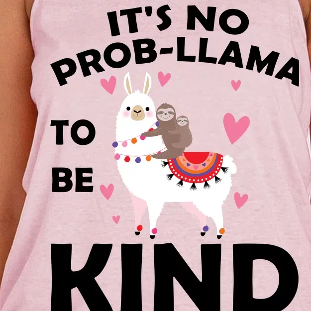 Its No Prob-Lama To Be Kind Women's Knotted Racerback Tank