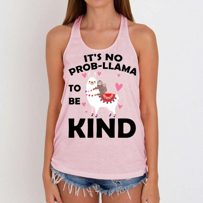 Its No Prob-Lama To Be Kind Women's Knotted Racerback Tank