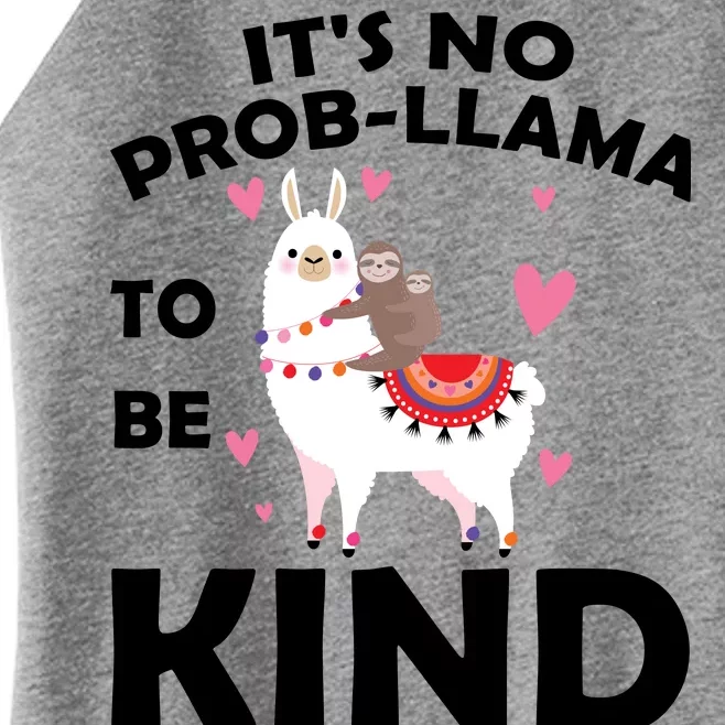 Its No Prob-Lama To Be Kind Women’s Perfect Tri Rocker Tank