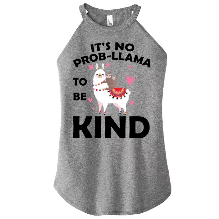 Its No Prob-Lama To Be Kind Women’s Perfect Tri Rocker Tank