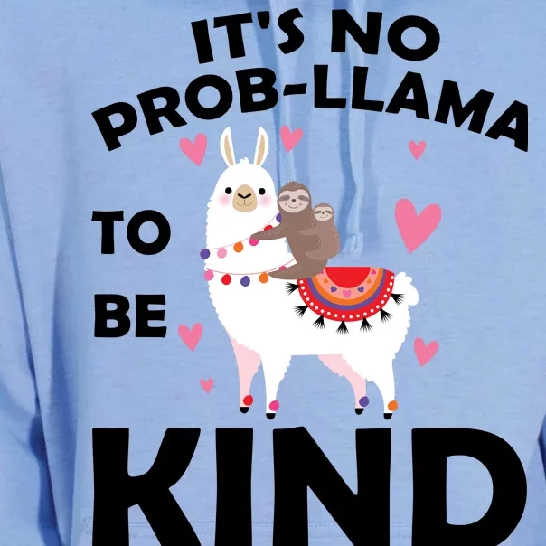 Its No Prob-Lama To Be Kind Unisex Surf Hoodie