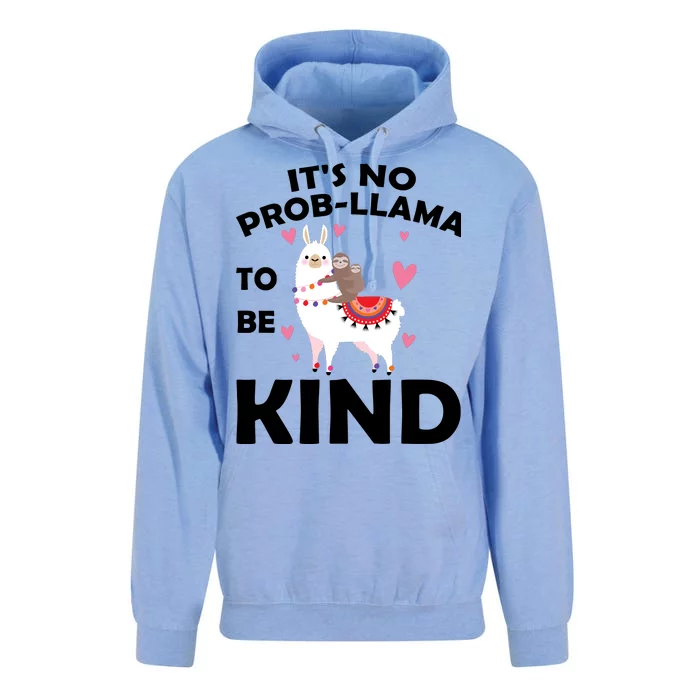 Its No Prob-Lama To Be Kind Unisex Surf Hoodie