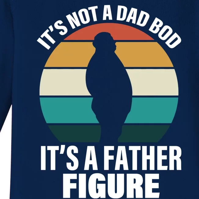 It's Not A Dad Bod It's A Father Figure Retro Baby Long Sleeve Bodysuit