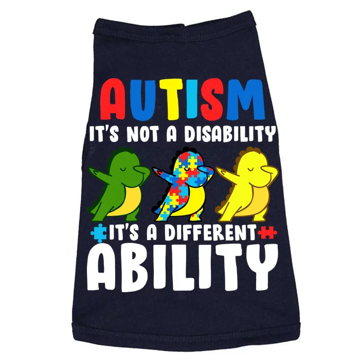 It's Not A Disability Ability Autism Dinosaur Dabbing Doggie Tank