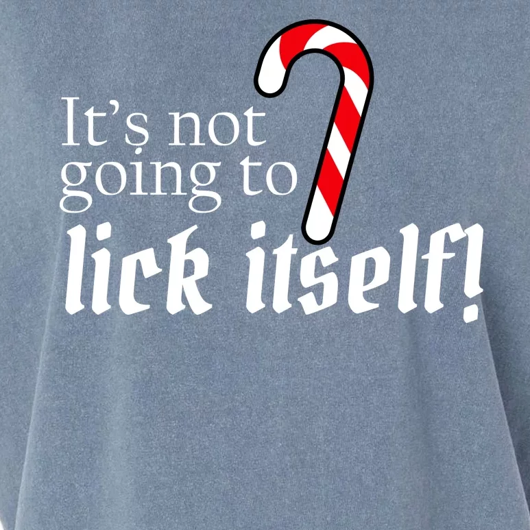 It's Not Going To Lick Itself Candy Cane Garment-Dyed Women's Muscle Tee