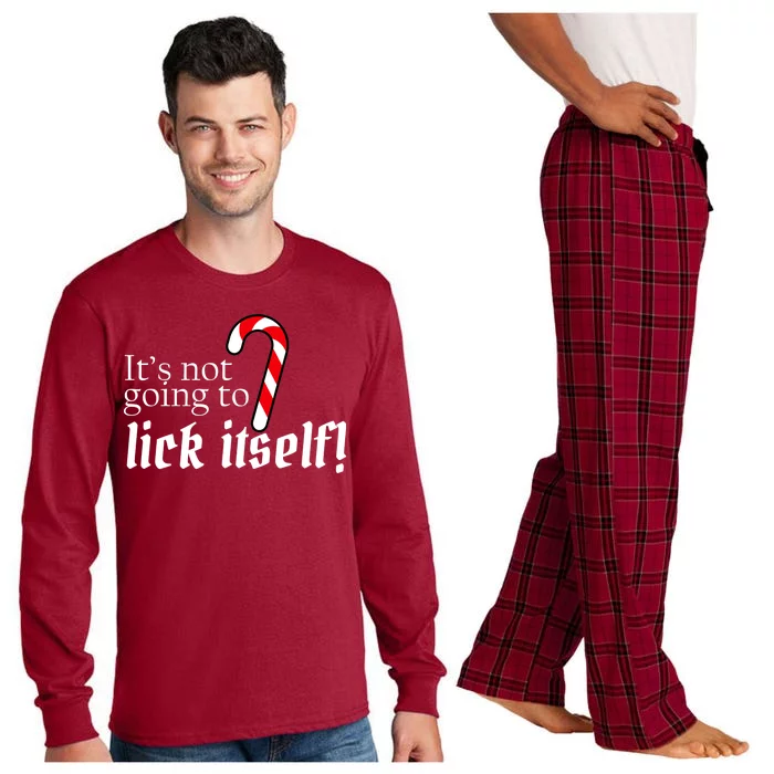 It's Not Going To Lick Itself Candy Cane Long Sleeve Pajama Set