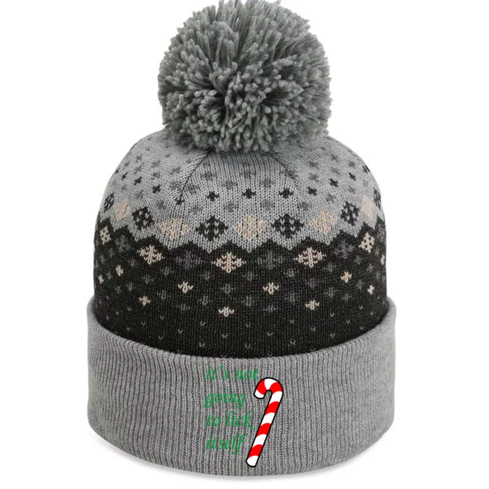 It's Not Going To Lick Itself Funny Naughty Christmas The Baniff Cuffed Pom Beanie