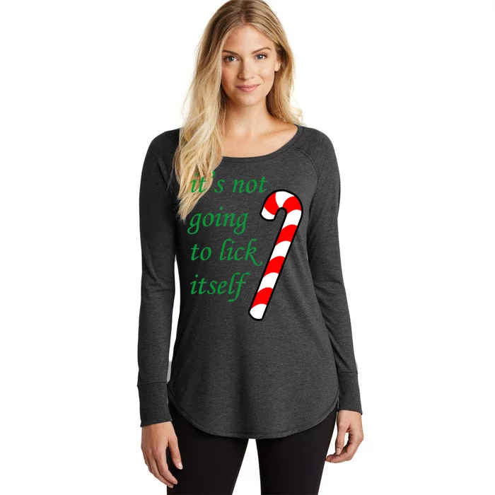 It's Not Going To Lick Itself Funny Naughty Christmas Women's Perfect Tri Tunic Long Sleeve Shirt