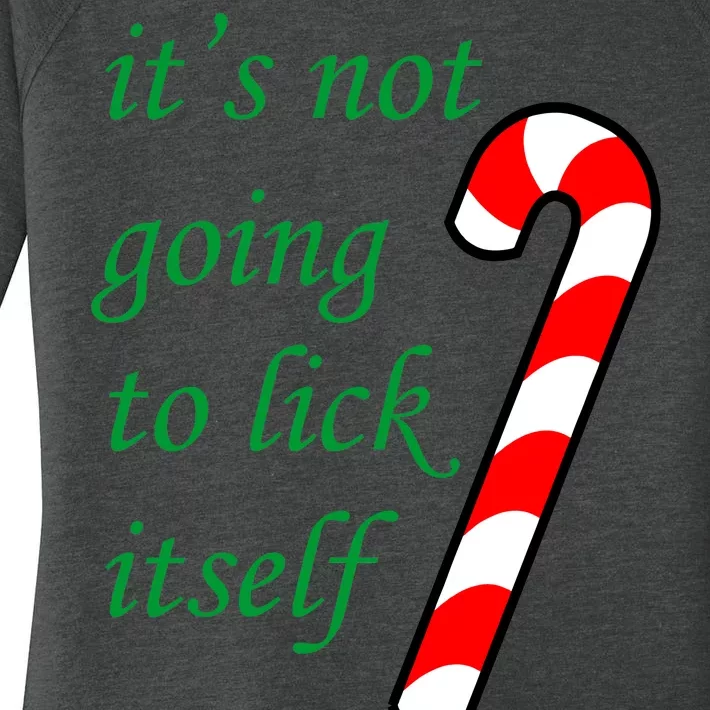 It's Not Going To Lick Itself Funny Naughty Christmas Women's Perfect Tri Tunic Long Sleeve Shirt