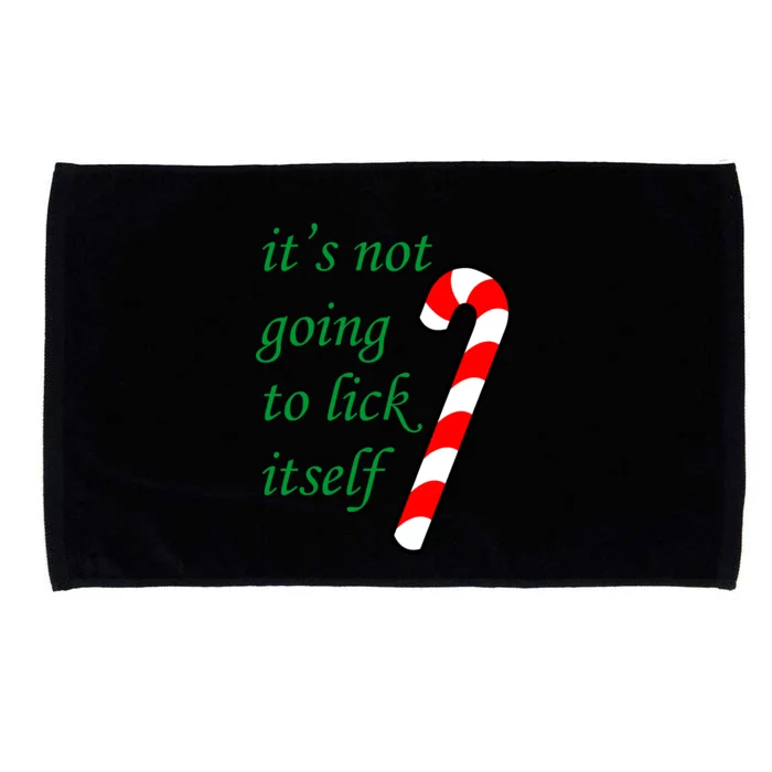 It's Not Going To Lick Itself Funny Naughty Christmas Microfiber Hand Towel