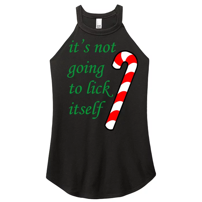 It's Not Going To Lick Itself Funny Naughty Christmas Women’s Perfect Tri Rocker Tank