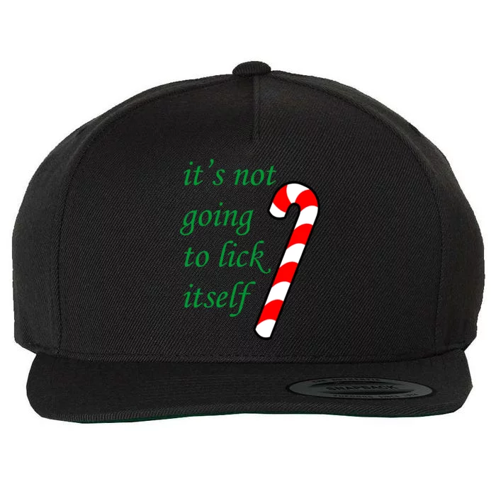 It's Not Going To Lick Itself Funny Naughty Christmas Wool Snapback Cap