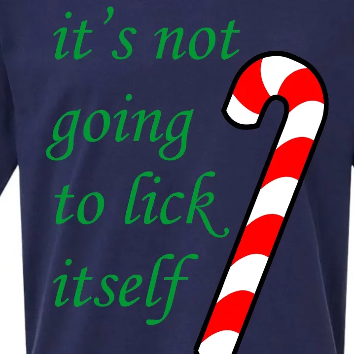 It's Not Going To Lick Itself Funny Naughty Christmas Sueded Cloud Jersey T-Shirt