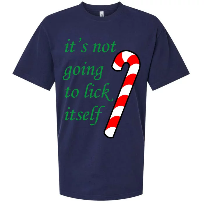 It's Not Going To Lick Itself Funny Naughty Christmas Sueded Cloud Jersey T-Shirt