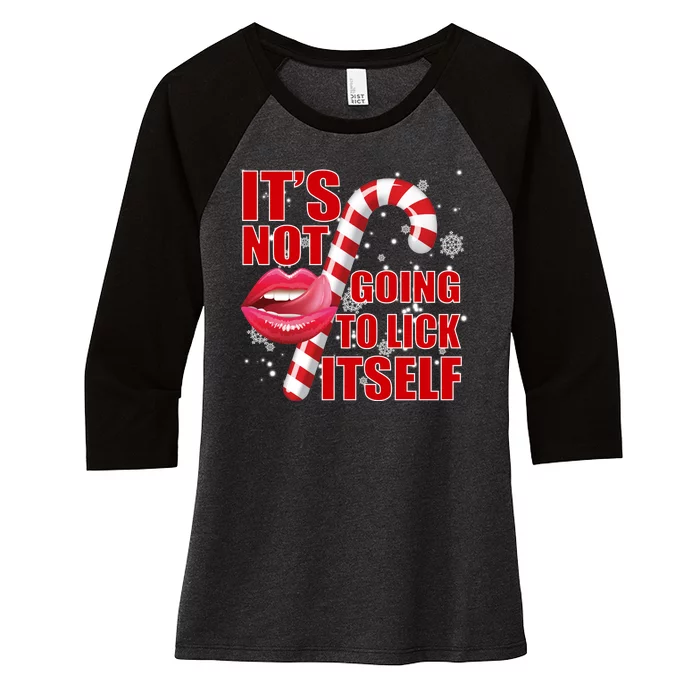 It's Not Going To Lick Itself Funny X-Mas Women's Tri-Blend 3/4-Sleeve Raglan Shirt