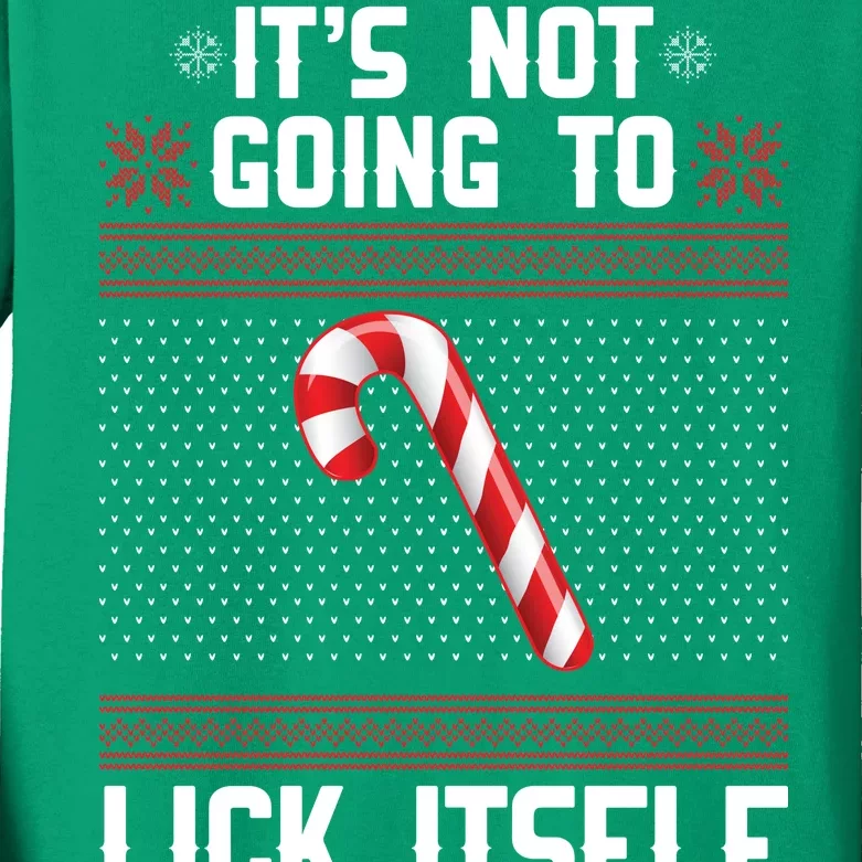 It's Not Going To Lick Itself Ugly Christmas Sweater Kids Long Sleeve Shirt