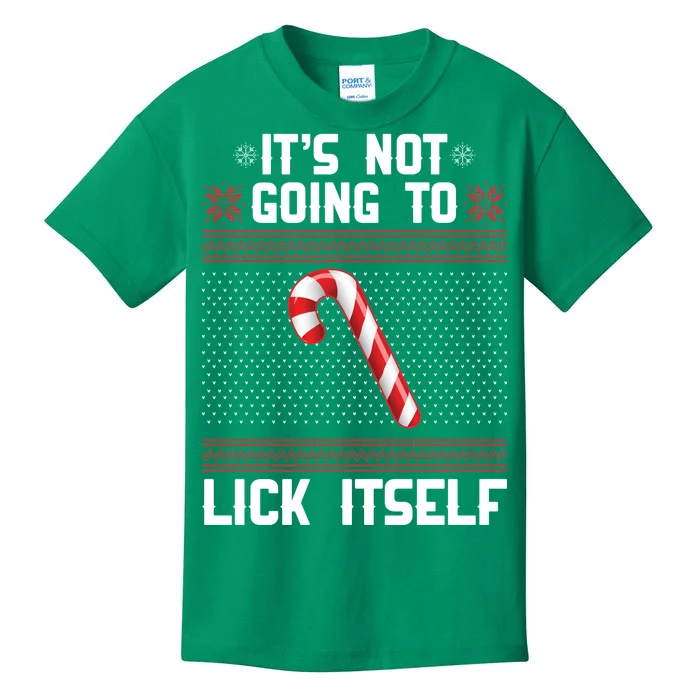 It's Not Going To Lick Itself Ugly Christmas Sweater Kids T-Shirt