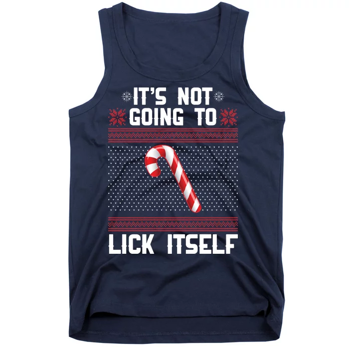 It's Not Going To Lick Itself Ugly Christmas Sweater Tank Top