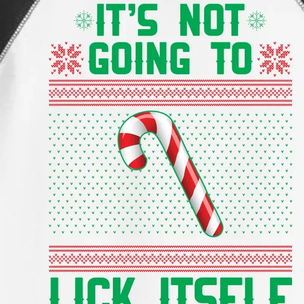 It's Not Going To Lick Itself Ugly Christmas Sweater Toddler Fine Jersey T-Shirt