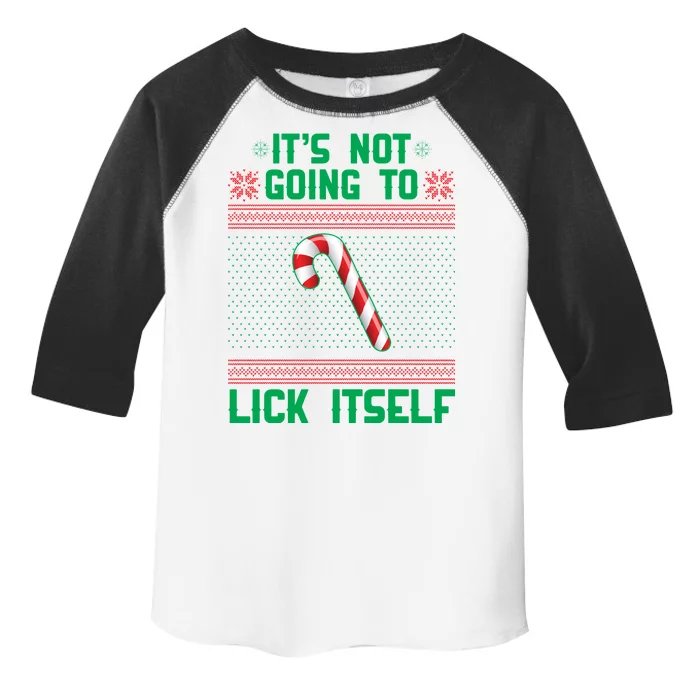 It's Not Going To Lick Itself Ugly Christmas Sweater Toddler Fine Jersey T-Shirt