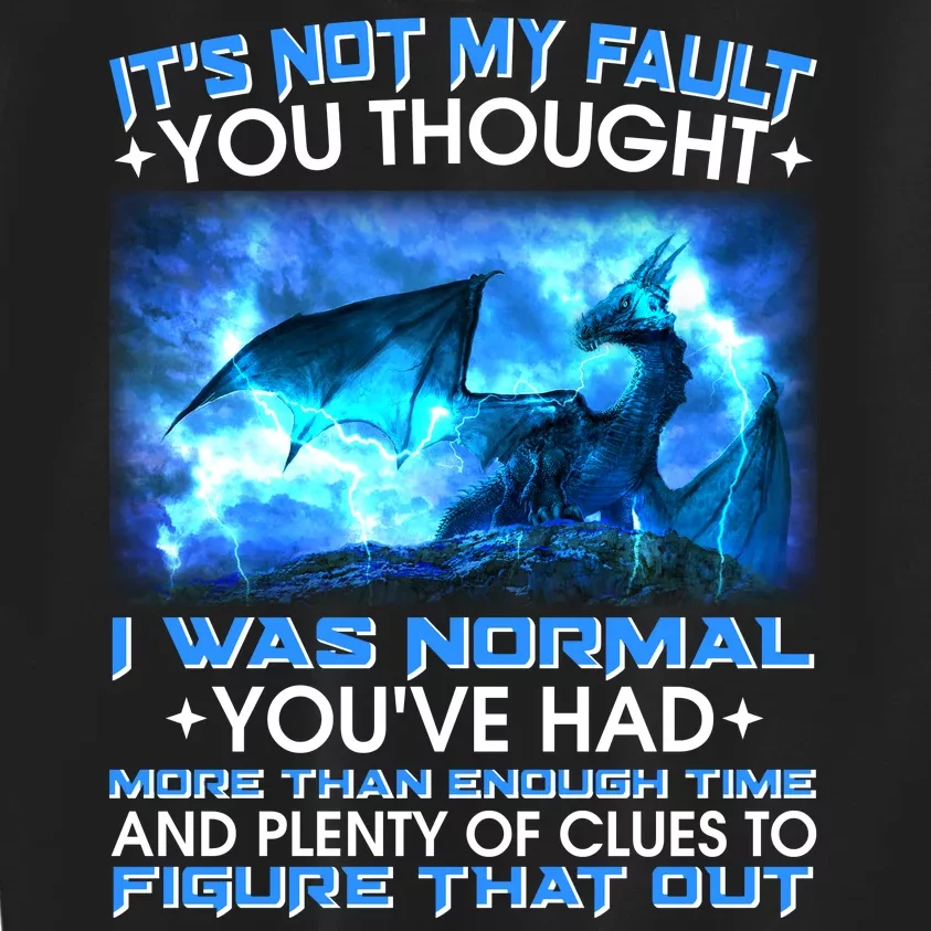 It's Not My Fault You Thought I Was Normal Lightning Dragon Kids Sweatshirt