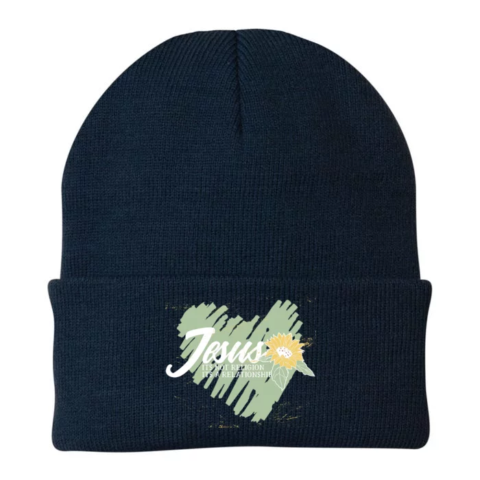 It's Not Religion It's A Relationship Heart Knit Cap Winter Beanie