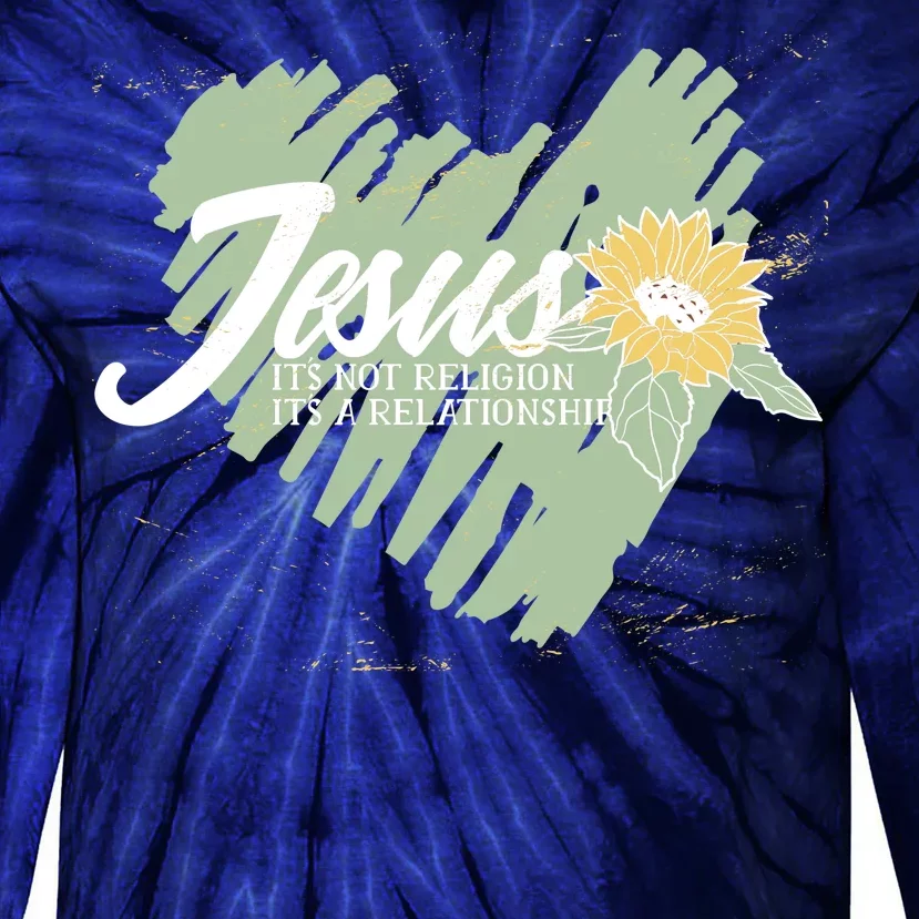 It's Not Religion It's A Relationship Heart Tie-Dye Long Sleeve Shirt