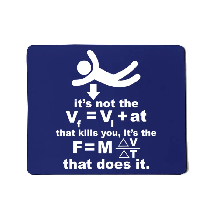 It's Not The Velocity That Kills You It's The Fall Mousepad