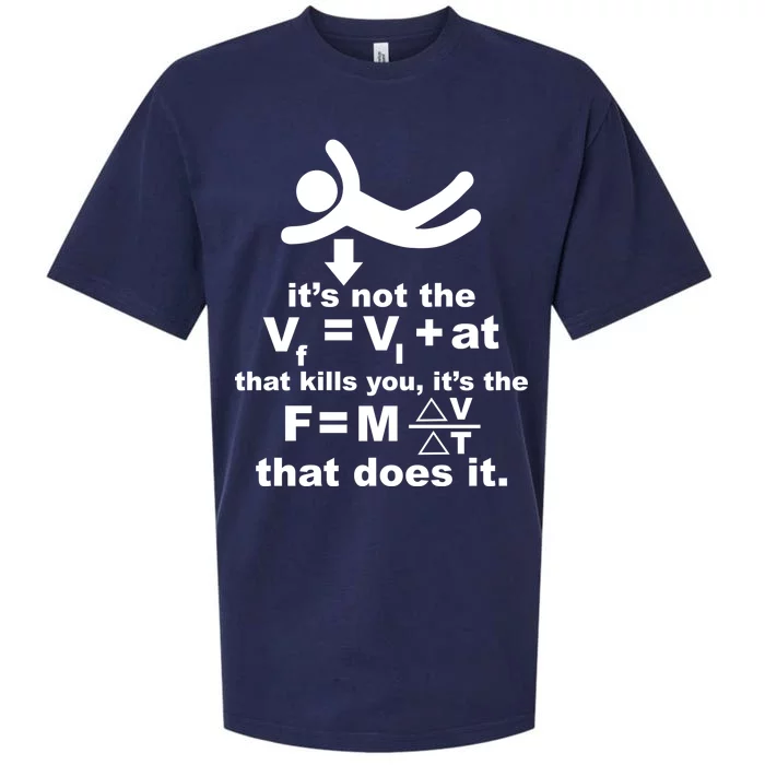 It's Not The Velocity That Kills You It's The Fall Sueded Cloud Jersey T-Shirt