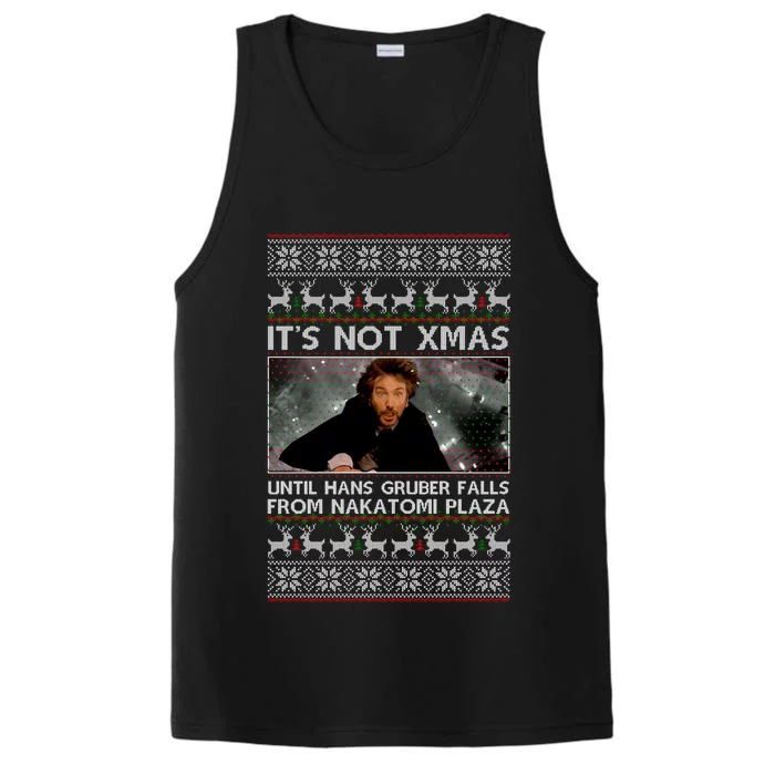 It's Not X-Mas Until Hans Gruber Falls From Nakatomi Plaza Performance Tank