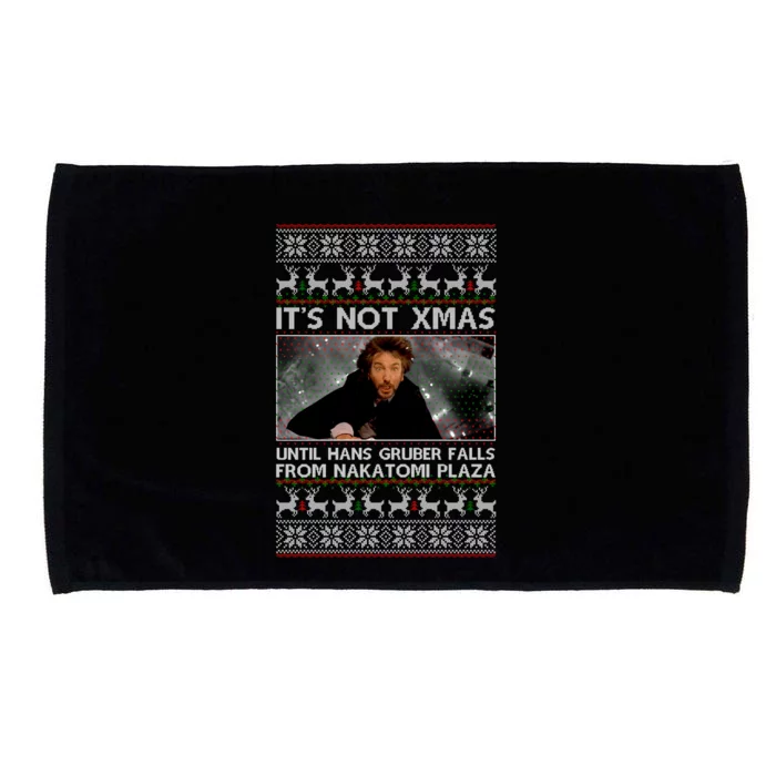 It's Not X-Mas Until Hans Gruber Falls From Nakatomi Plaza Microfiber Hand Towel