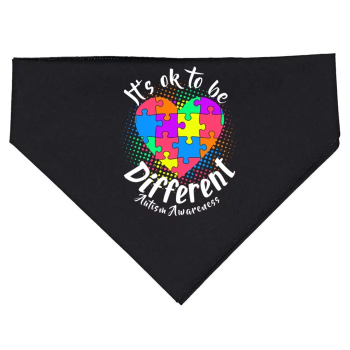 It's Ok To Be Different Autism Awareness USA-Made Doggie Bandana