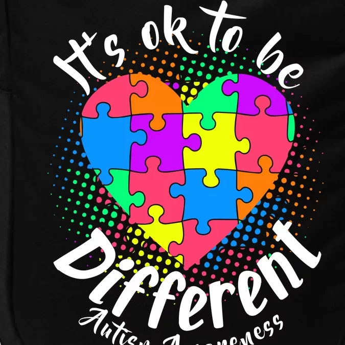 It's Ok To Be Different Autism Awareness Impact Tech Backpack