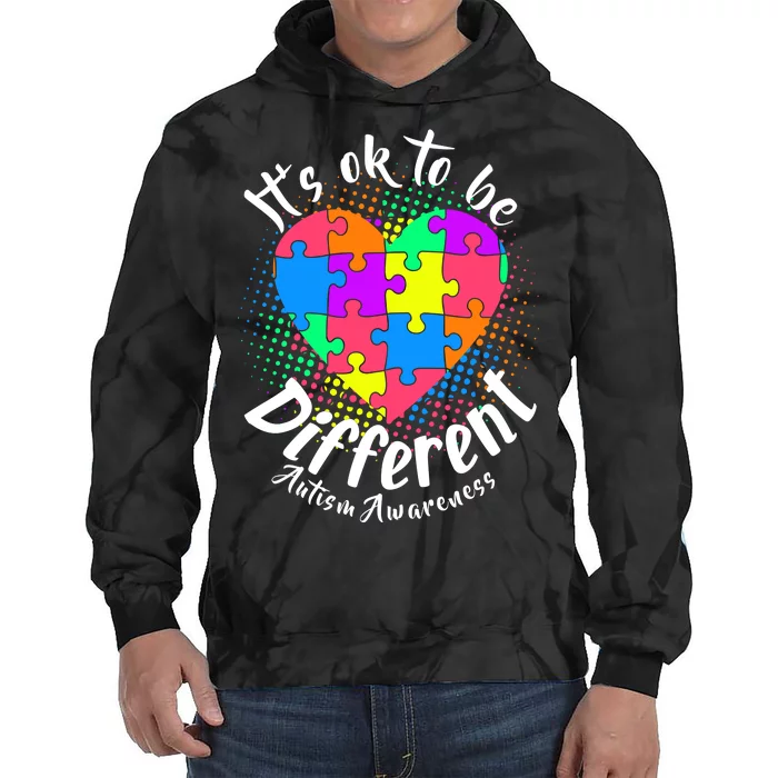 It's Ok To Be Different Autism Awareness Tie Dye Hoodie