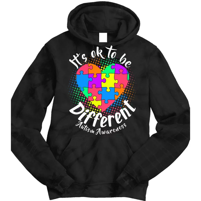 It's Ok To Be Different Autism Awareness Tie Dye Hoodie