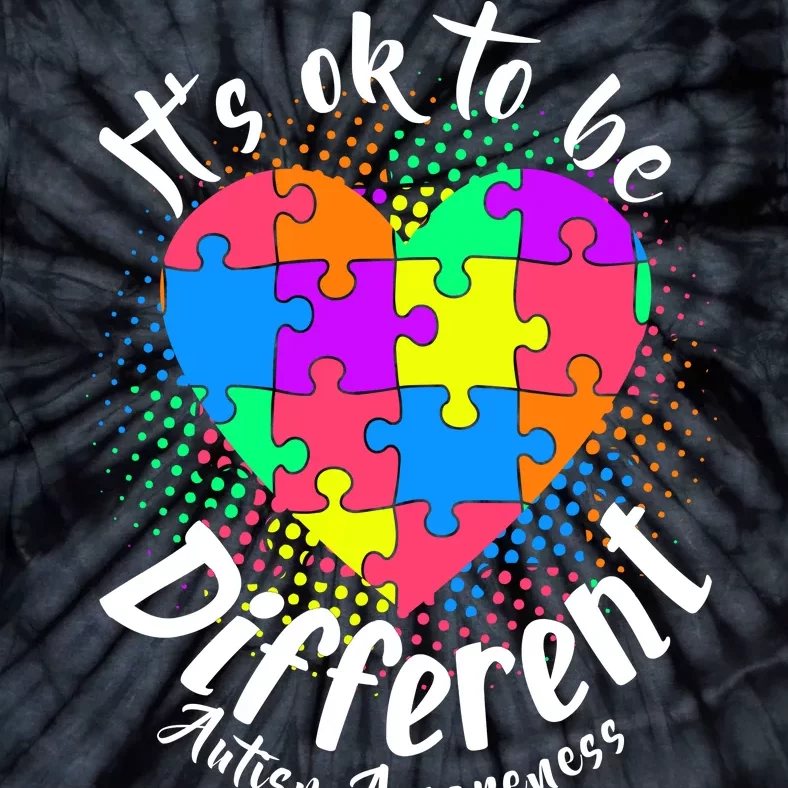 It's Ok To Be Different Autism Awareness Tie-Dye T-Shirt