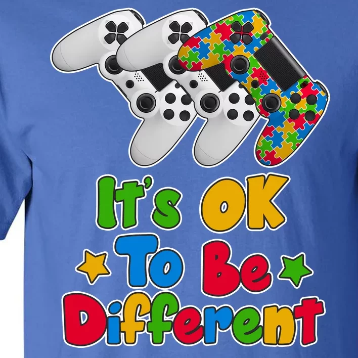 It's Ok To Be Different Autism Awareness Video Gamer Tall T-Shirt