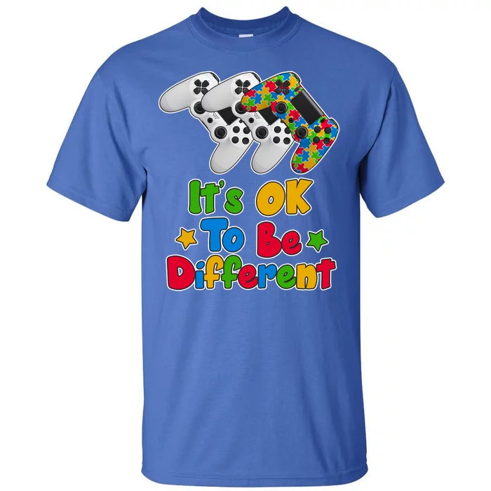 It's Ok To Be Different Autism Awareness Video Gamer Tall T-Shirt