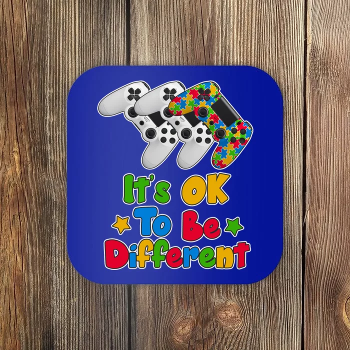 It's Ok To Be Different Autism Awareness Video Gamer Coaster