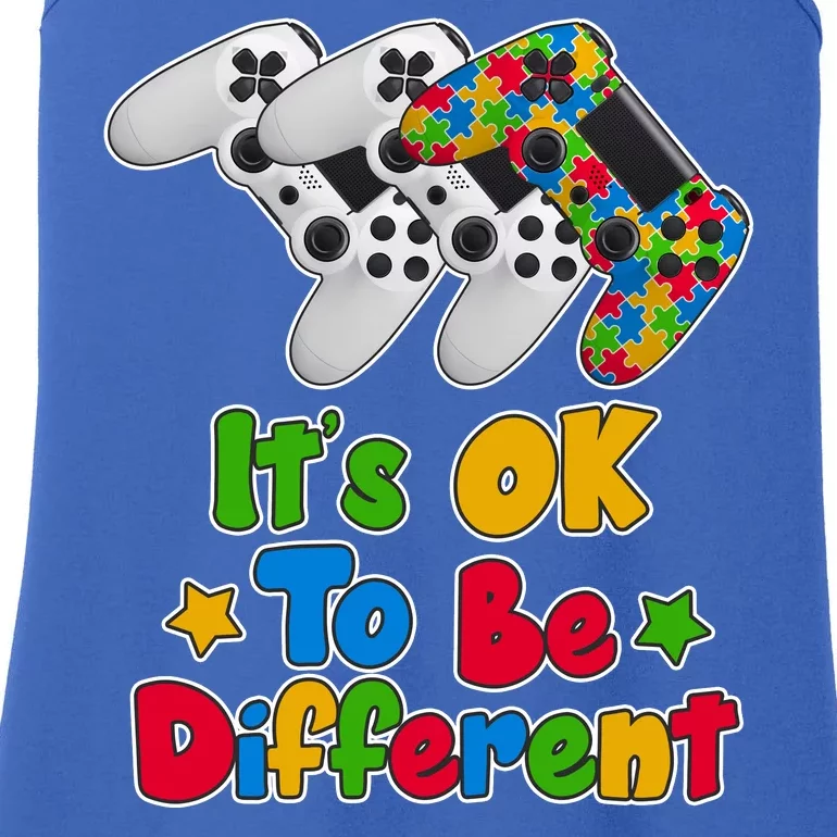 It's Ok To Be Different Autism Awareness Video Gamer Ladies Essential Tank