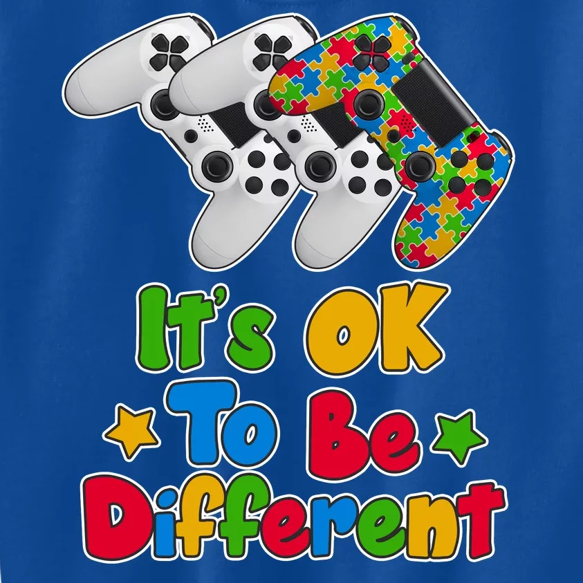 It's Ok To Be Different Autism Awareness Video Gamer Kids Sweatshirt