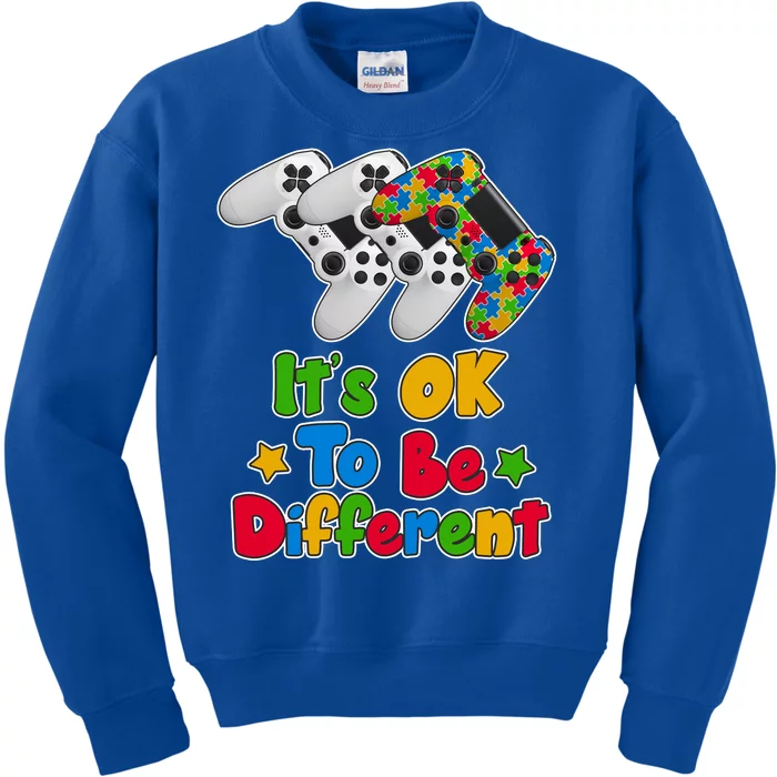 It's Ok To Be Different Autism Awareness Video Gamer Kids Sweatshirt