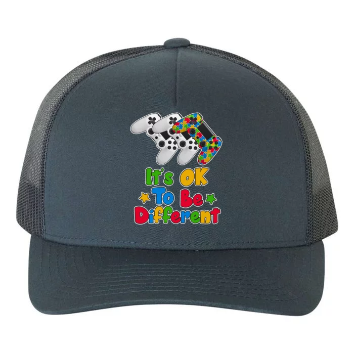 It's Ok To Be Different Autism Awareness Video Gamer Yupoong Adult 5-Panel Trucker Hat