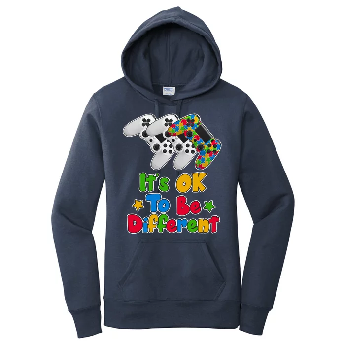 It's Ok To Be Different Autism Awareness Video Gamer Women's Pullover Hoodie