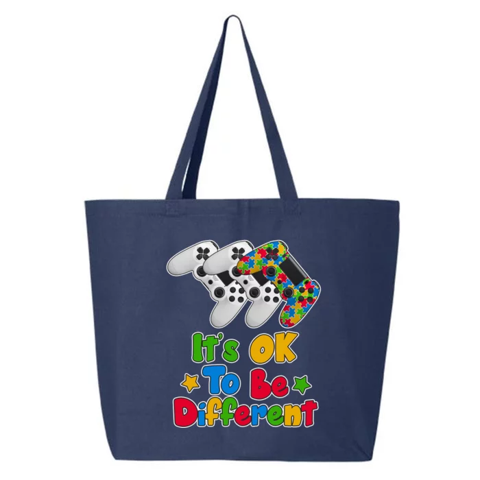 It's Ok To Be Different Autism Awareness Video Gamer 25L Jumbo Tote