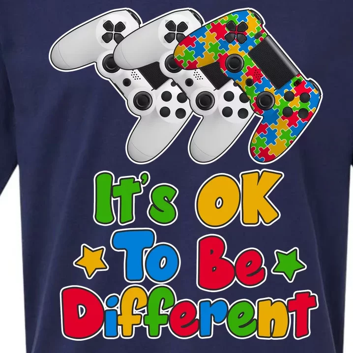 It's Ok To Be Different Autism Awareness Video Gamer Sueded Cloud Jersey T-Shirt