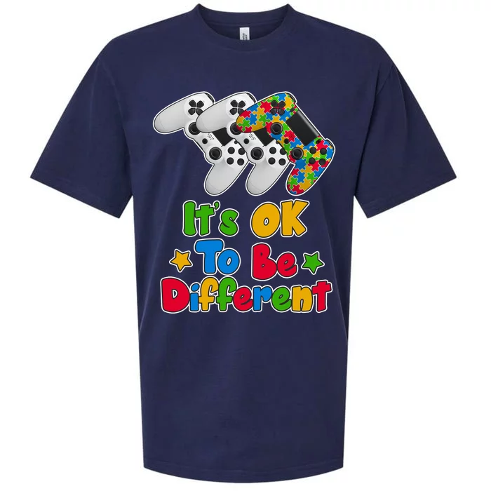 It's Ok To Be Different Autism Awareness Video Gamer Sueded Cloud Jersey T-Shirt