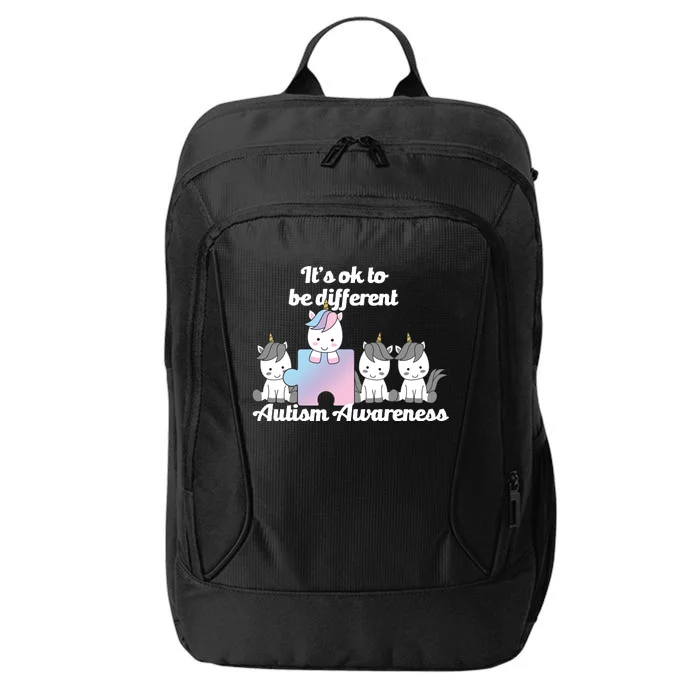 It's Ok To Be Different Autism Unicorn Puzzle City Backpack