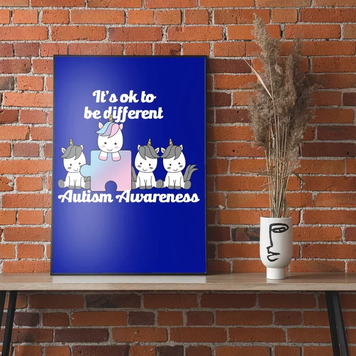 It's Ok To Be Different Autism Unicorn Puzzle Poster